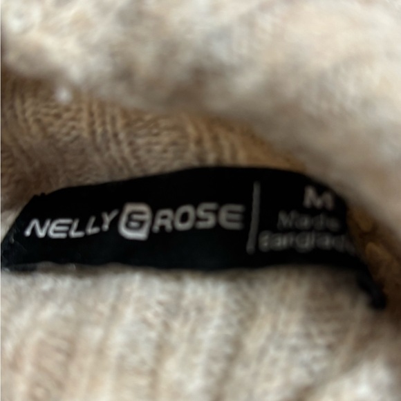 NWT Nelly Rose Ribbed Long Sleeve Sweater Dress - Cream Oatmeal sz M - Picture 8 of 11